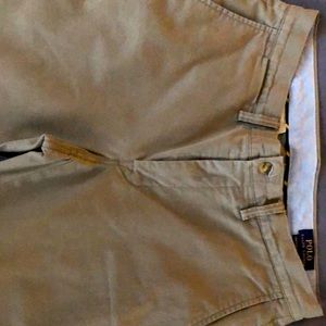 Men’s Ralph Lauren Polo light olive green chinos.